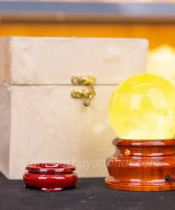 Quả Cầu Phong Thủy Đá Thạch Anh Vàng 0.62kg - 7.5cm M26063