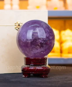 Qủa Cầu Phong Thủy Đá Thạch Anh Tím 2.2kg - 11cm M26493