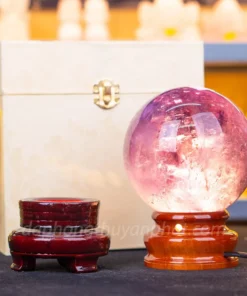 Qủa Cầu Phong Thủy Đá Thạch Anh Tím 2.2kg - 11cm M26493