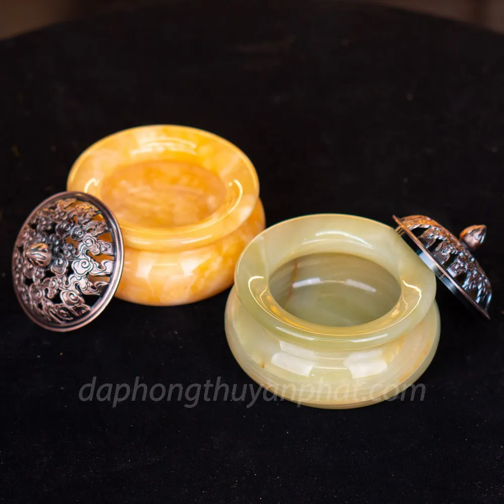 Xông Trầm Đá Onyx Xanh, Hoàng Long Vàng M2574
