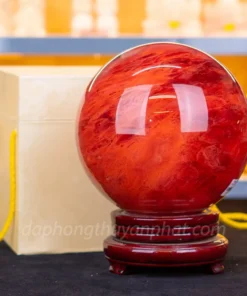Quả Cầu Đá Núi Lửa Đỏ | Đá Obsidian Đỏ7.6kg - 17cm M21579