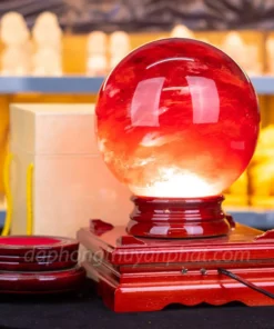 Quả Cầu Đá Núi Lửa Đỏ | Đá Obsidian Đỏ7.6kg - 17cm M21579