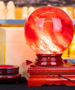 Quả Cầu Đá Núi Lửa Đỏ | Đá Obsidian Đỏ 8.85kg - 19cm M034613