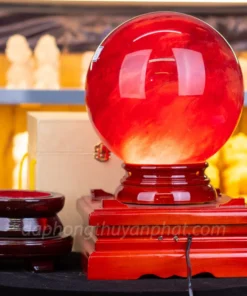 Quả Cầu Đá Núi Lửa Đỏ | Đá Obsidian Đỏ 12.7kg - 21.5cm M20340