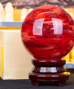 Quả Cầu Đá Núi Lửa Đỏ | Đá Obsidian Đỏ 13.3kg - 22cm M21578
