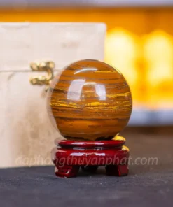 Qủa Cầu Phong Thủy Đá Mắt Hổ 0.98kg - 8.5cm M039020