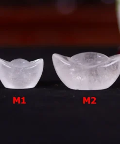 Kim Nguyên Bảo (Thỏi Vàng) Đá Thạch Anh Trắng - M22707 (Mẫu 1)