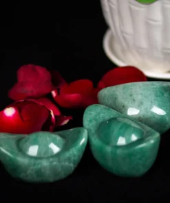 Kim Nguyên Bảo (Thỏi Vàng) Đá Thạch Anh Xanh - M22701 (Mẫu 1)