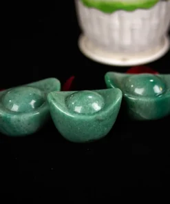 Kim Nguyên Bảo (Thỏi Vàng) Đá Thạch Anh Xanh - M22703 (Mẫu 3)