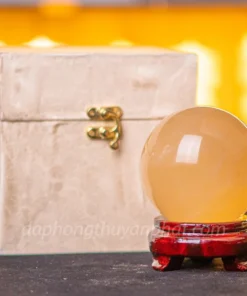 Quả Cầu Phong Thủy Canxit Vàng 9cm - M1660