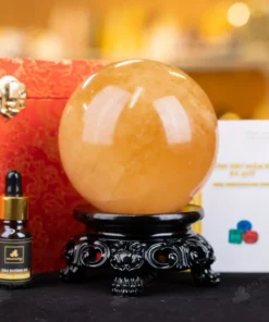 Quả Cầu Phong Thủy Canxit Vàng - 1,91kg - M1660191