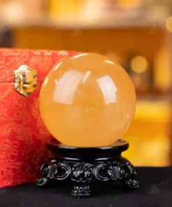 Quả Cầu Phong Thủy Canxit Vàng - 0,99kg - M2906099