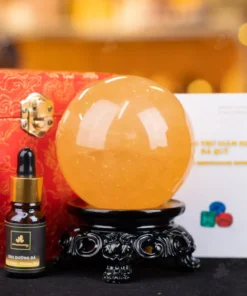 Quả Cầu Phong Thủy Canxit Vàng - 0,99kg - M2906099