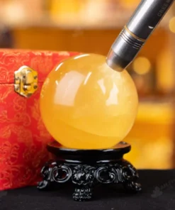 Quả Cầu Phong Thủy Canxit Vàng - 0,99kg - M2906099