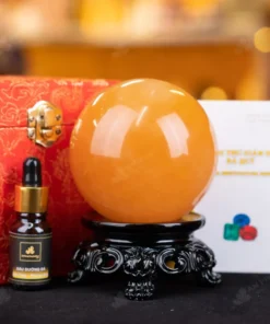 Quả Cầu Phong Thủy Canxit Vàng - 1,07kg - M2906107