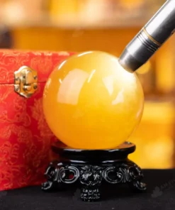 Quả Cầu Phong Thủy Canxit Vàng - 1,07kg - M2906107