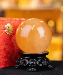 Quả Cầu Phong Thủy Canxit Vàng - 1,07kg - M2906107