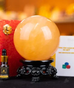 Quả Cầu Phong Thủy Canxit Vàng - 2,54kg - M2906254