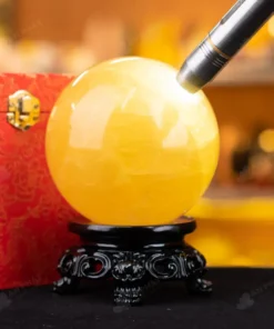 Quả Cầu Phong Thủy Canxit Vàng - 2,54kg - M2906254