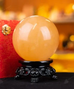 Quả Cầu Phong Thủy Canxit Vàng - 2,54kg - M2906254