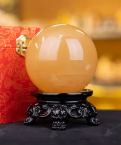 Quả Cầu Phong Thủy Canxit Vàng - 1,06kg - M1660106