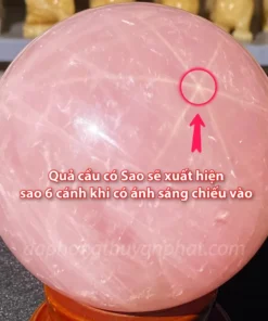 Quả Cầu Phong Thủy Đá Thạch Anh Hồng Có Sao* 8,75kg - 18cm - M05731