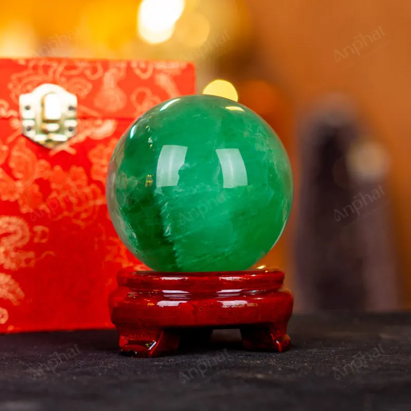 Quả Cầu Thạch Anh Xanh - Fluorite Xanh 4A - 0,79kg - M18790790