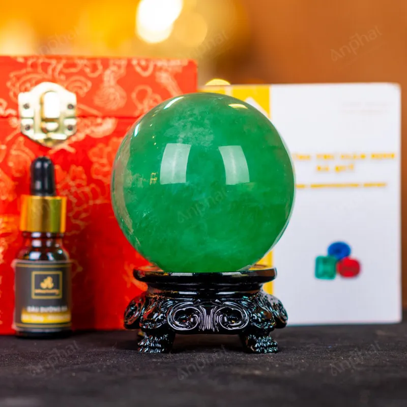 Quả Cầu Thạch Anh Xanh - Fluorite Xanh 4A - 0,79kg - M18790790