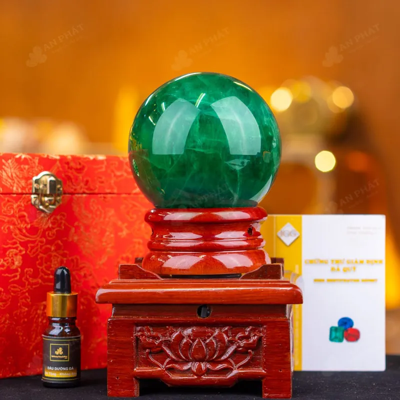 Quả Cầu Thạch Anh Xanh - Fluorite Xanh - 1,8kg - M187918