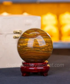 Quả Cầu Đá Thạch Anh Đỏ Mắt Hổ 1.31Kg M039014 - 9.5cm