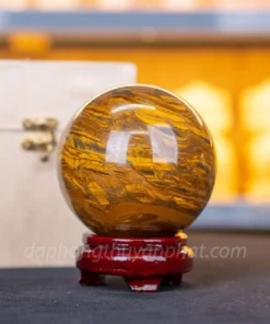 Qủa Cầu Phong Thủy Đá Mắt Hổ 1.72kg M039012 - 10cm