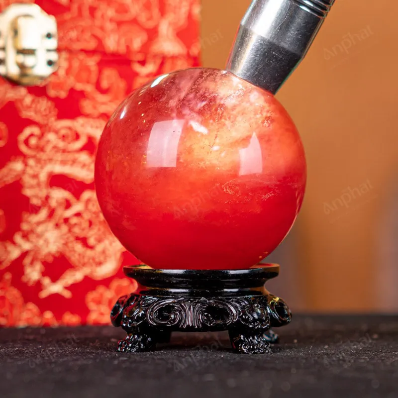 Quả Cầu Đá Núi Lửa Đỏ - 0,35kg - M2157035