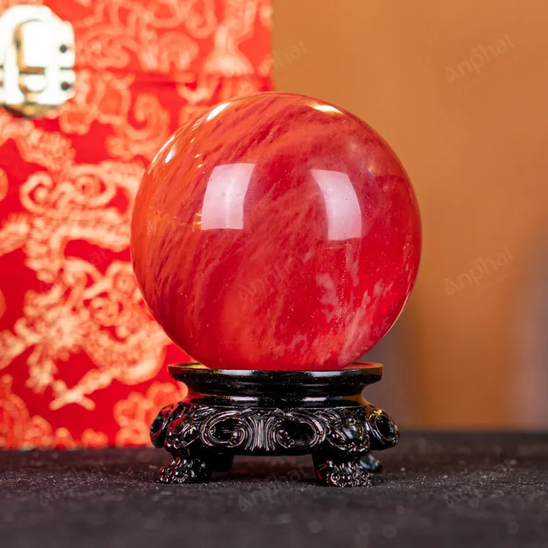 Quả Cầu Đá Núi Lửa Đỏ - 0,35kg - M2157035