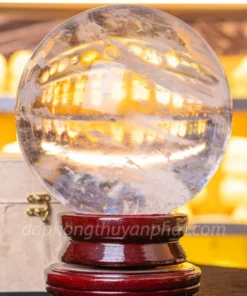 Quả Cầu Phong Thủy Màu Trắng | Đá Núi Lửa Trắng 13,6kg - 21cm M216311