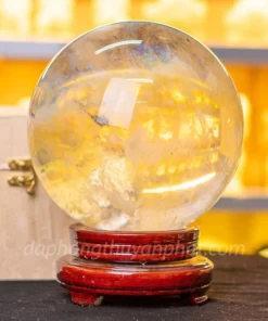 Quả Cầu Đá Phong Thủy Màu Vàng | Đá Obsidian Vàng  - 7,2kg - 18cm - M192213