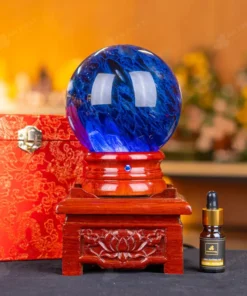 Quả Cầu Đá Núi Lửa Xanh Nước Biển - 1,91kg - M2097191