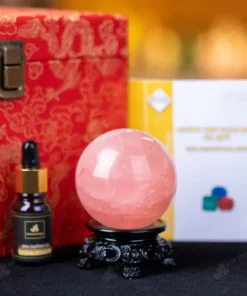 Quả Cầu Phong Thủy Đá Thạch Anh Hồng - 0.36Kg - M0573036