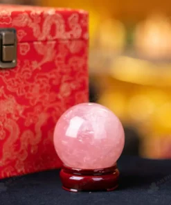 Quả Cầu Phong Thủy Đá Thạch Anh Hồng - 0.36Kg - M0573036