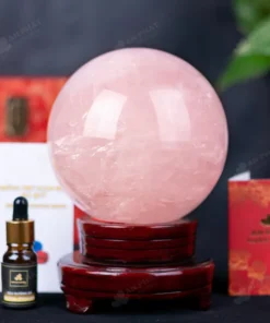 Quả Cầu Phong Thủy Đá Thạch Anh Hồng - 3Kg - M05733