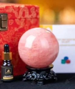 Quả Cầu Phong Thủy Đá Thạch Anh Hồng - 0,85Kg - M2381085