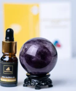 Quả Cầu Đá Thạch Anh Tím Hoa Chanh - 0,2Kg - M259802