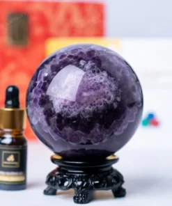 Quả Cầu Đá Thạch Anh Tím Hoa Chanh - 0,9Kg - M259809