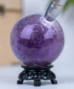 Quả Cầu Đá Thạch Anh Tím 3A - 1,32kg - M0641132