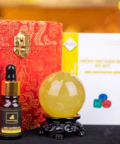 Quả Cầu Phong Thủy Đá Thạch Anh Vàng - 0,21kg - M1453021