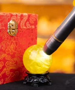 Quả Cầu Phong Thủy Đá Thạch Anh Vàng - 0,21kg - M1453021