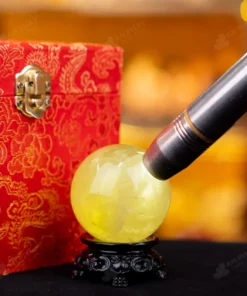 Quả Cầu Phong Thủy Đá Thạch Anh Vàng - 0,221kg - M14530221