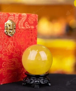 Quả Cầu Phong Thủy Đá Thạch Anh Vàng - 0,221kg - M14530221