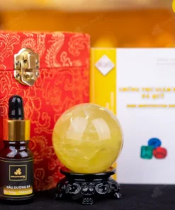 Quả Cầu Phong Thủy Đá Thạch Anh Vàng - 0,222kg - M14530222