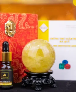 Quả Cầu Phong Thủy Đá Thạch Anh Vàng - 0,28kg - M1453028