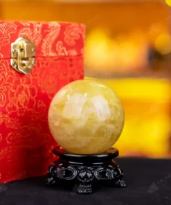 Quả Cầu Phong Thủy Đá Thạch Anh Vàng - 0,28kg - M1453028